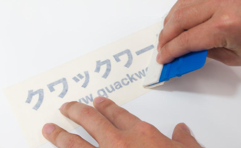 貼り方 ドライ カッティングシート製作 Quack Works