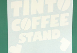 カワイイデザインのコーヒーショップの看板