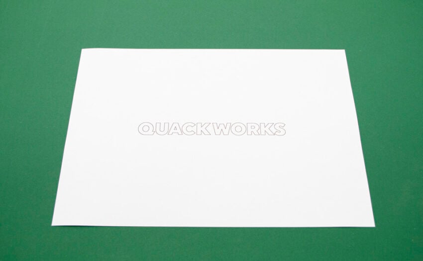 デザインのアウトラインのみ印刷した状態