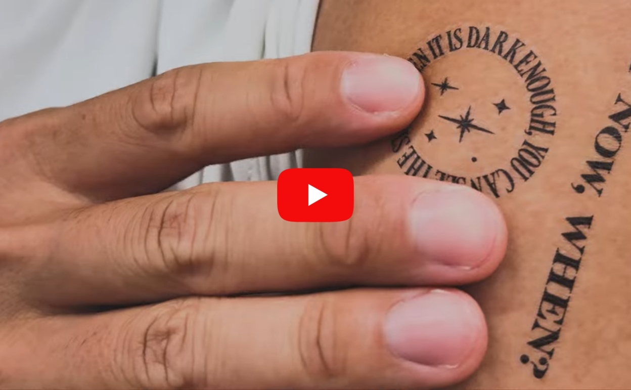 ダイソーのタトゥーシールは擦っても剥がれない