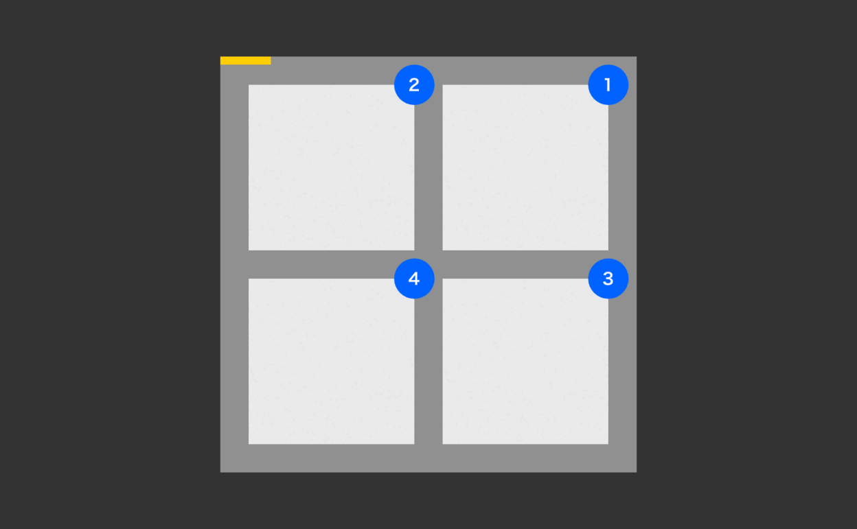 裏面の貼り付け位置