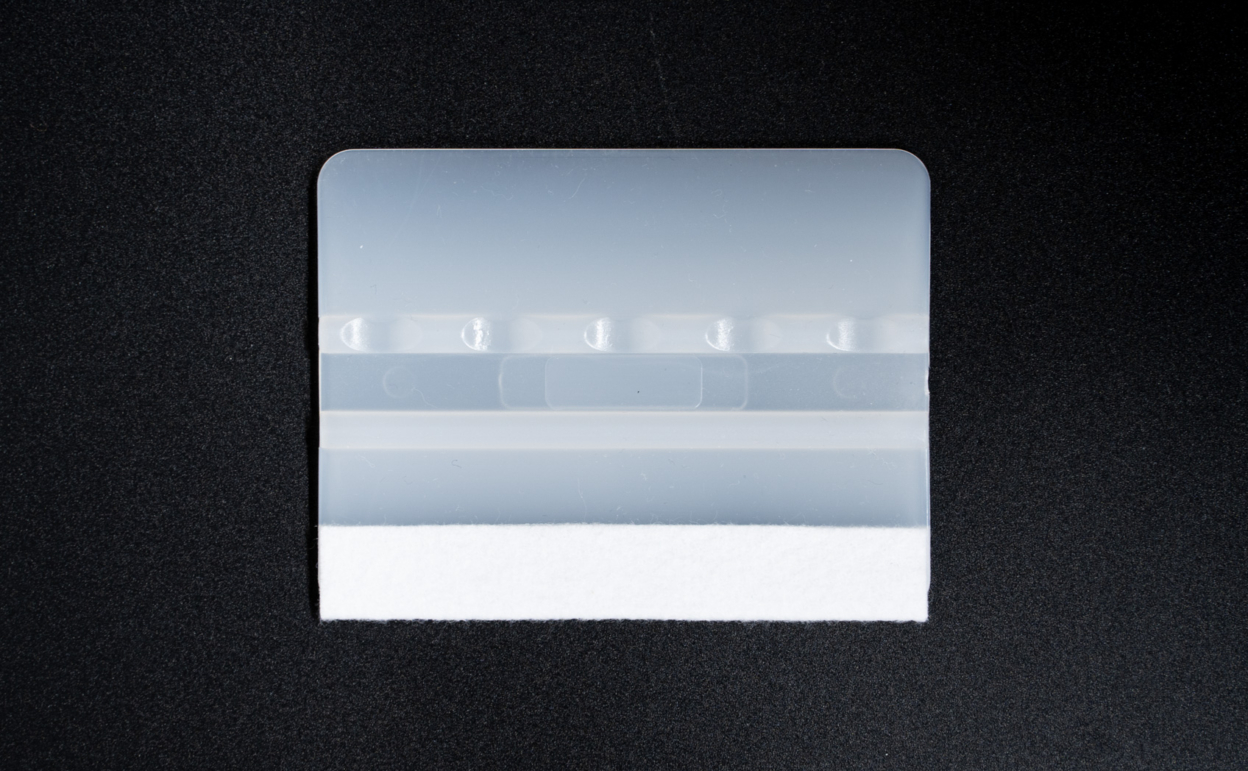 フェルト付きスキージー (透明・ソフト・フェルト白）